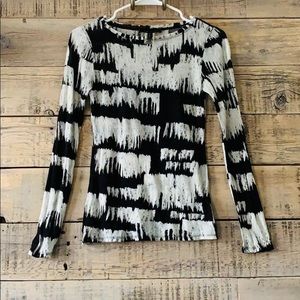 BCBGMaxAzria Long Sleeve Tissue Top